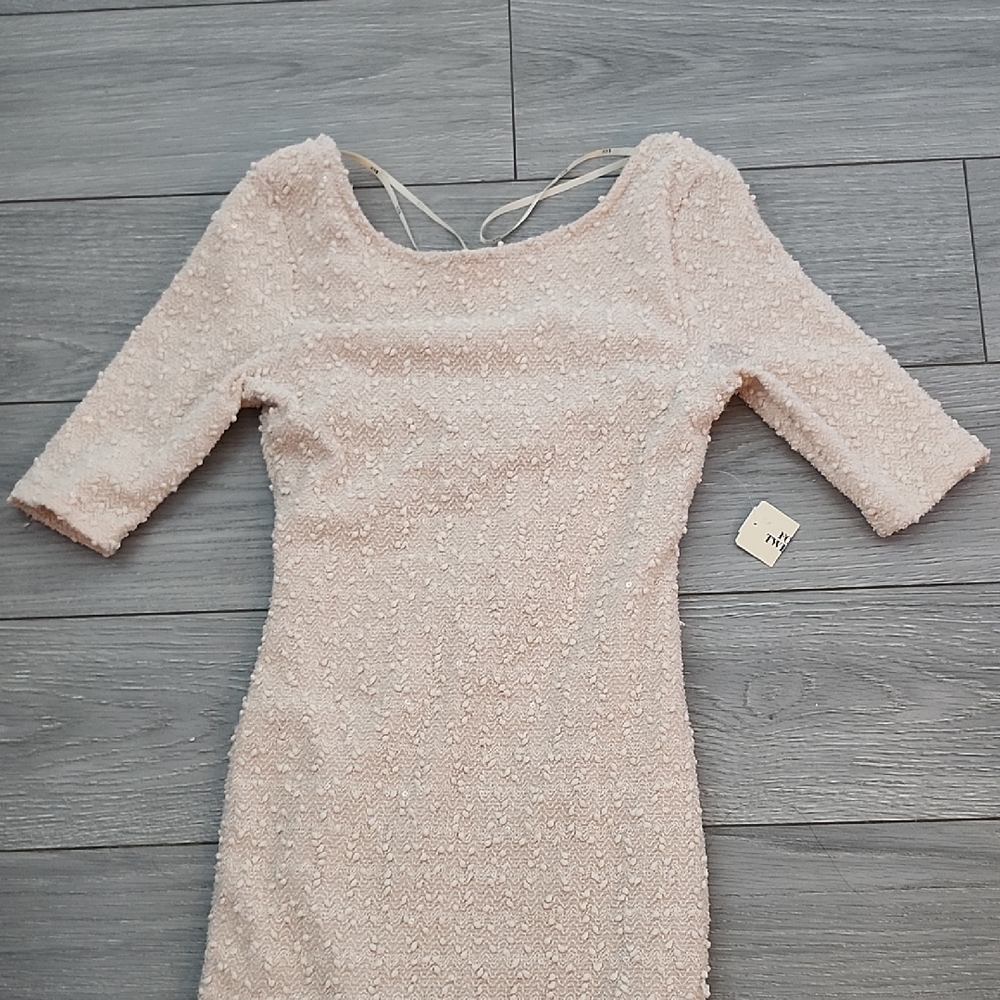 Forever 21 Textured Cream Dress